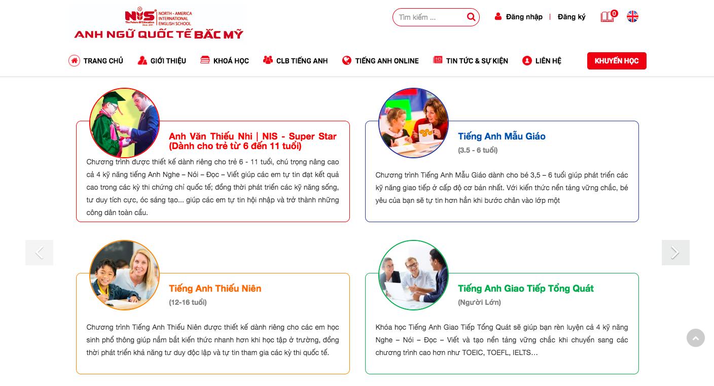 thiết kế website gi&aacute;o dục thu h&uacute;t