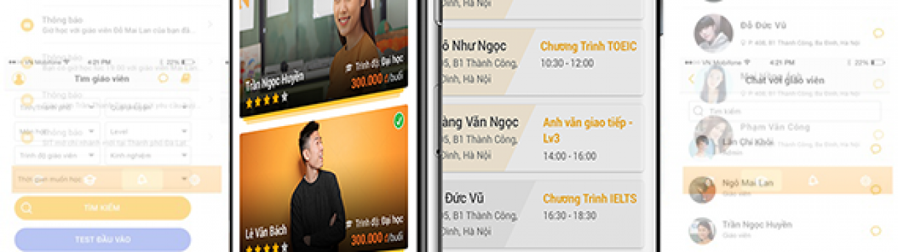 Thiết kế mobile app giáo dục kết nối gia sư – Home Trainer