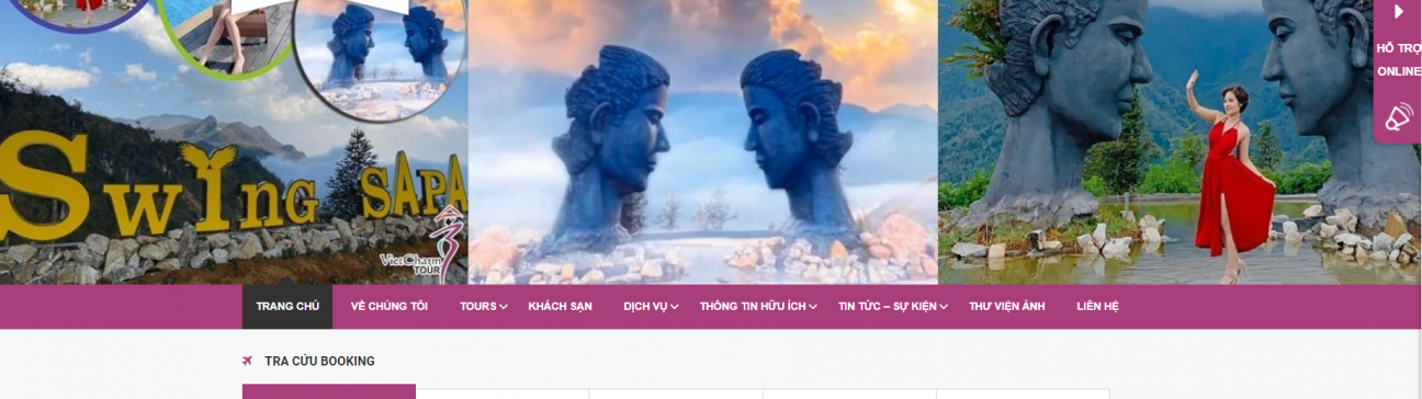Thiết kế web du lịch chuyên nghiệp - Vietcharm Tour JSC