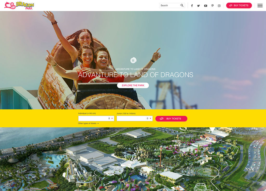 thiết kế website khu vui chơi