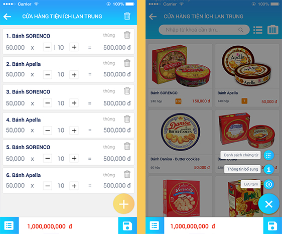 app quản lý bán hàng