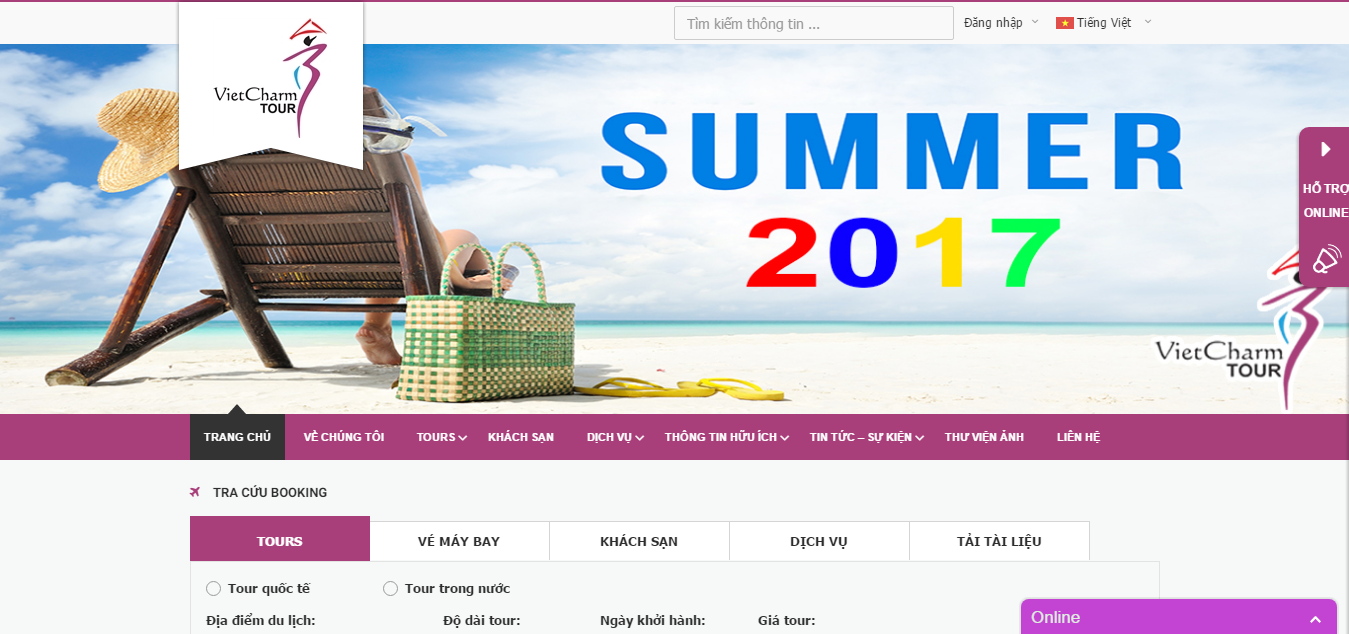 Thiết kế website du lịch