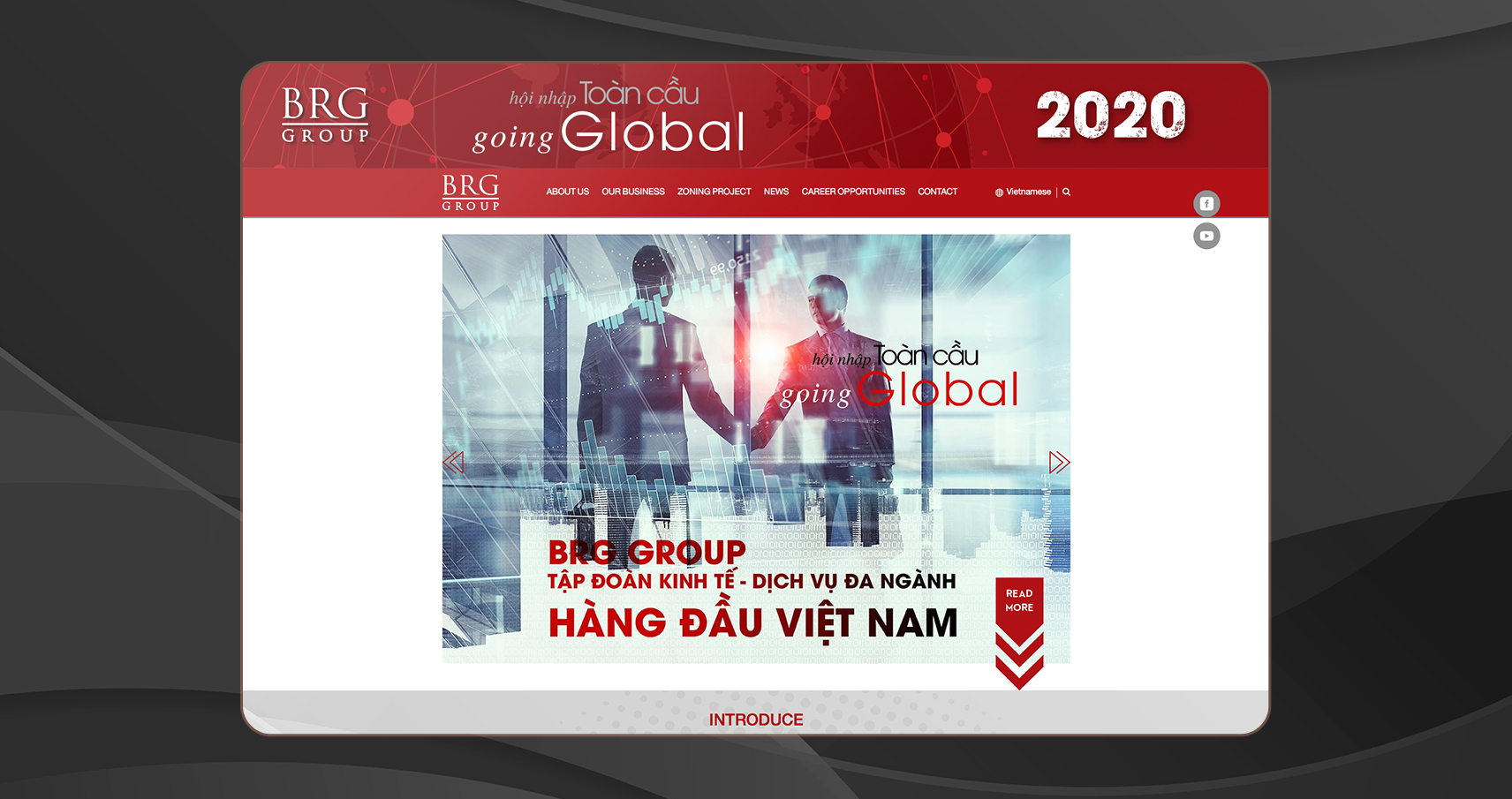 thiết kế website tập đo&agrave;n ấn tượng