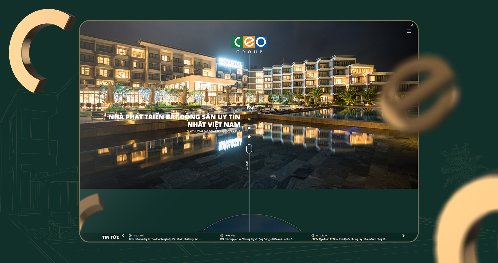 Thiết kế website tập đoàn nổi bật