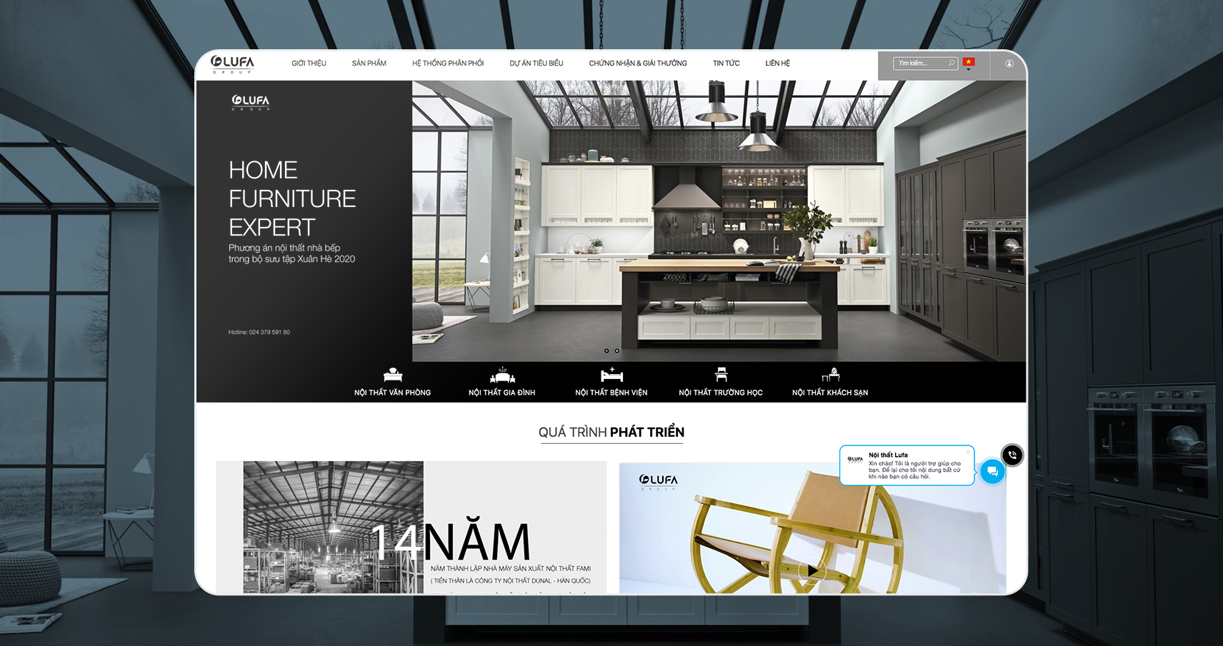 thiết kế website tập đo&agrave;n ấn tượng