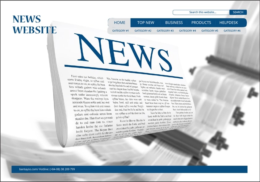 thiết kế web tin tức 