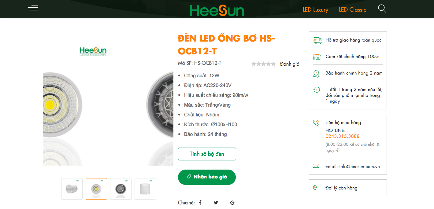 thiết kế website c&ocirc;ng ty Heesun